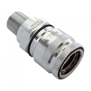 QDT4 Viton Female Quick Disconnect No-Spill Coupling, Male Threaded, 3/8 NPT [QDT4-FN38-V]